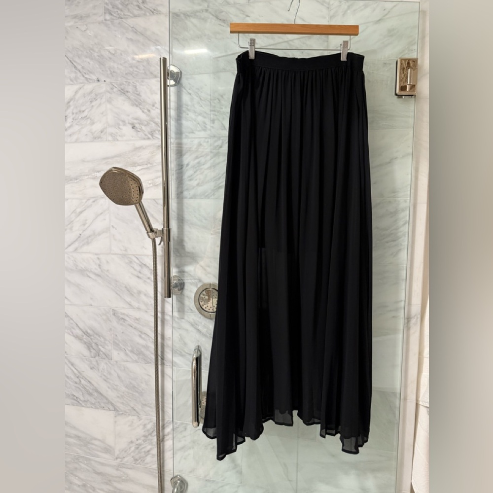 Philosophy Black A-Line Maxi Skirt w mini skirt under